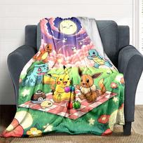 1pc Pokémon, Picnic Blanket Soft All Season Throw with Vibrant Design, Perfect for Home, Travel, and Gifts, Ideal for Naps and Camping 80x120cm