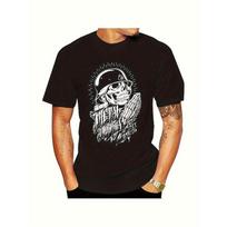 European Size Men's & Mulisha Motocross Motorcycle Graphic T-Shirt - Soft Breathable Retro Biker Tee with Skull & Gears Design, Motorcycle Logo Print S juoda