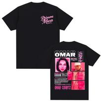 2025 Summer Rapper Omar Courtz Primera Musa Mens Pure Cotton Graphic Tshirt Retro 90 S Hiphop Gothic Shirt Oversized Tshirt S