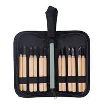 Wood Carving Knife Set 12Pcs Hand Carving Tool Set with Whetstone for DIY Sculpture Carpenter Experts and Beginners 1