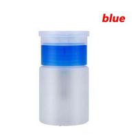 Woman Liquid 60mL Manicure Empty Bottle Clean Acetone Nail Polish Remover Pump Dispenser Container mėlyna