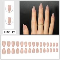 LHSD Glossy Almond Short False Nails Set - 30 Pieces