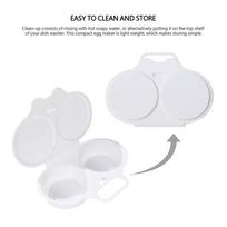 2 Eggs Microwave Oven Egg Poacher Plastic Poached Egg Steamer Kitchen Frying Egg Tool For Noodles Easy To Use And Clean CHINA