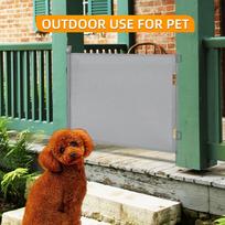 Extra Wide Mesh Safety Door for Stairs Doorways Hallways Retractable Baby Safety Gate White/Black/Gray Indoor Outdoor Pet Dog Gate Child Barrier 150cm juoda