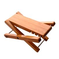 Solid Wood Guitar Footstool Non-slip Foldable Footrest, 3 Levels Adjustable Height Folding Guitar Pedal for Guitar Bass 1 beige