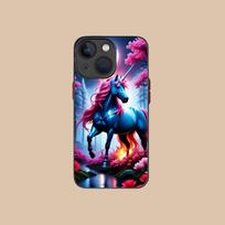 Fantazijos vienaragis mobiliojo telefono dėklas, skirtas iPhone 17 16 15 14 13 12 11 X XR XS 8 7 Air Pro Max Plus Mini, spalvingas silikoninis dangtelis iPhone 7 blue