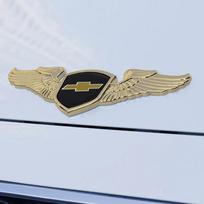 For Chevrolet Logo Badge Aveo Cruze Malibu Trax Lacetti Niva Captiva Camaro Metal Auto Hood Emblem Sticker Car Front Accessories auksas
