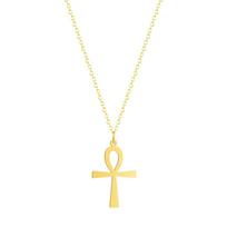 Kinitial Religiniai Egipto Ankh Kryžiaus Karoliai Pakabukai Moterims Nerūdijančio Plieno Gyvybės Simbolis Karoliai Papuošalai Dovanos Bijoux white