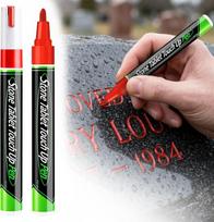 Tombstone Marker Pen Stone Touch-Up Pen for Restoring Faded Grave Inscriptions Waterproof Strong Coverage for Gravestone Letter raudona
