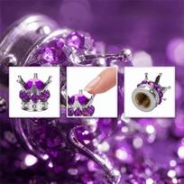 4PCS Crown Diamond Tire Valve Stem Caps Chrome Crown Valve Stem Covers  Customization violetinė