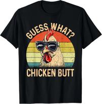 Chicken Shirt Guess What Chicken Butt Gift Unisex T-Shirt M