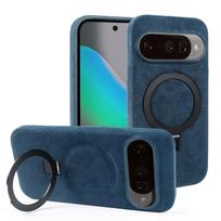 Foldable Bracket Stand Phone Case For Google Pixel 10 Pro 9 8  7 For ALCANTARA Artificial Leather Supercar Suede Kickstand Cases Fur Leather&Google Pixel 6a