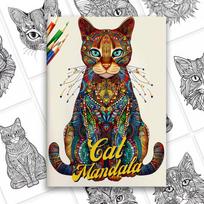 Cat Mandala Coloring Book for Adults: Relaxing Feline Patterns for Stress Relief
