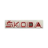 2026 Hot For SKODA Metal Car Styling Rear Trunk Emblem Stickers for SKODA Rapid Kodiaq Superb Yeti Karoq Octavia A7 Tour RS Kami 15x2.8cm
