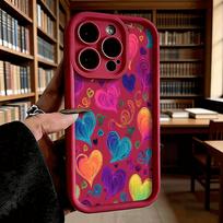 Colorful Pixel Heart Pattern on White Soft Phone Case For Xiaomi Redmi Note 15 14 13 12 11 10 9 8 Pro Anti-Slip Anti-Fall Cover Redmi 8