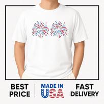 Ateina tik dėl fejerverkų 4-oji liepos atitinkantis marškinėlis porai T-shirt BESTSELLERIS L