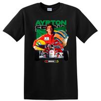 Ayrton Senna Racing Legend T Shirt Formula One Car Fans Tee Brazil Flag Design XXL