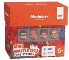 „Marioinex Mini Waffle“ konstruktoriaus kaladėlės – „Miestas“: gaisrinė, 280 dalių