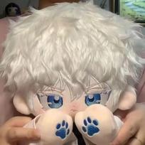 Original and official  Jujutsu Kaisen  and  Gojo Satoru  attribute 40cm cotton doll sitting posture, enjoy the anime doujin doll No clothes&As shown