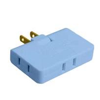 2Pin to 3 Prong/2 Prong Plug Extension Adapter Power Converter Expand Outlet Capacity Multiple Device Charging Solution mėlyna