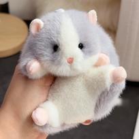 Animacinis žiurkėnas Pliušinis Žaislas Pripildyti Gyvūnai Pripildytas Žiurkėnas Žiurkėno Pliušinis Raktų Pakabukas Krepšio Pakabukas white gray