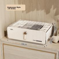 Jiadu Underwear Storage Box, Socks Organizer, Drawer-Style Compartment Divider for Intimate Apparel, Lint-Free Garment Storage Container