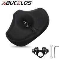 BUCKLOS Ergonomiška plati dviračio sėdynė Stora patogi plento kalnų dviračio sėdynė be priekio Didesnė dviračio sėdynė Dviračio dalys Leather black