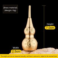 Chinese Good Luck Brass Gourd Figurine Feng Shui Home Decor Crafts Bagua Diagram