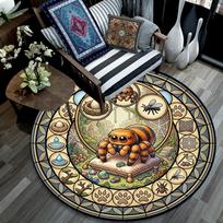 Spiders Web Adventure Round Area Rug Under Office Chairs Bedroom Living Room Home Decor 80cm x 80cm
