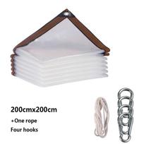 Rainproof Tarpaulin Waterproof Tarpaulin with Thickened Plastic Film Edging Cold-proof Transparent Rainproof Cloth for Outdoor