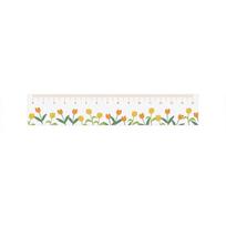 Transparent Math Drawing Ruler Double-duty DIY Drawing Tools Creative Flower Bookmark  Student C