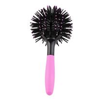 Heat Resistant 360 Degree Ball Hairbrush Pink Round Curly Hair Comb  Barber rožinė