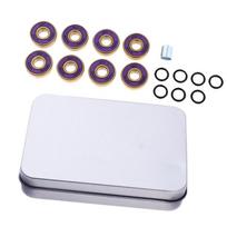 Premium Titanium Skateboard Bearings Removable Rubber Shield High Speed Inline Skates Accessories for Quad Roller Boards
