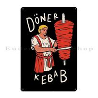 Crazy Doner Lover Kebab Pita Durum Kebab Turkish as made in Berlin Cologne Hamburg and Munich Metal Custom Tin Sign Poster 20x30cm（7.8x11.8inch）