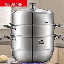ASD 28cm 304 Stainless Steel 3-Layer Steamer