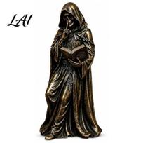 Haunted Room Accessories Gothic Grim Reaper Bookshelf Statue Dark Academia Shelf Decor Vintage Spooky Occult Desktop Creepy Desk Ornament Figurine,
