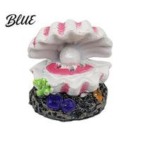 Dynamic Waterscape Aquarium Decor Bubbler Shell Resin Volcano Coral Air Pump Bubbler Bubble Emitting Fish Ornament Tank Decoration for Shrimp A