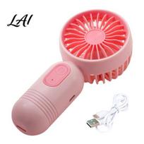 Rechargeable Battery Fan Mini Handheld Fan Portable USB 3 Speed Strong Wind for Quiet Travel Small Personal Cooling Summer Gift Kids Adults rožinė