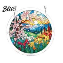 Light Refraction Decoration Suncatcher Puzzle Pendant Show Acrylic Pendant Puzzle Colorful Sunlight Patterns Window Hanging Home Decor F