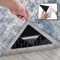 Trikampiai neslystantys kilimų lipdukai, skirti namų kilimėliams ir sofoms 8 pieces bag - upgraded grid strong adhesive juoda