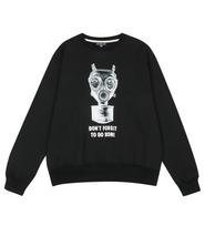 Edible Let Gas Mask Print Sweatshirt White Melange/L