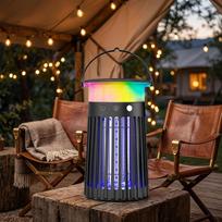 Automatic Dusk to Dawn Sensor Solar Bug Zapper Outdoor Mosquito Trapper for Deck, Pathway and Driveway with LED 3W