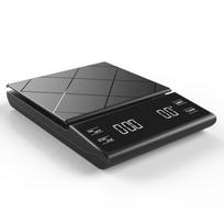 Electronic Digital Display Rectangular Kitchen Scale Household Small Gram Baking 0.1g Multi-Function Coffee Battery Portable (black,0.1 g&3 kg&20*14.5*3cm) juoda
