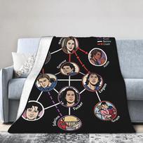 Off Campus Di Laurentis Garrett Graham John Logan Tucker Poster Blanket Warm Soft Funny Plush Throw Blanket Bedspread Bed Cover Size: 75*100cm, Weight: 230 GSM