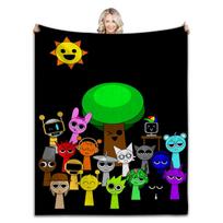 Sprunki Incredibox žaidimo minkštas pliušinis pledas sofai, lovai, įvairių dydžių, miegui, visų sezonų antklodė 75x100cm