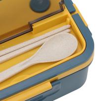 3 Compartment Compartment Lunch Box PP Food Container Portable Lunch Storage Container  For Office mėlyna
