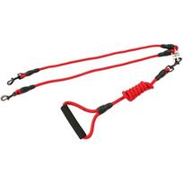 Nailoninis dviejų galvų šunų pavadėlis su putplasčio rankena Red-Two Ropes