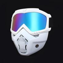 Full-Frame Cycling Protective Goggles Mountain Biking Skiing Snowboarding Wind Dust Debris Protection TPU Frame Unisex 655 White Frame Full Cover Flame Blue