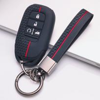 Anti Slip Car Key Protector for Honda Accord Civic CR V HR V Pilot Passport Odyssey Ridgeline Insight Clarity Fit Jazz with Keychain Key Fob Protector juoda
