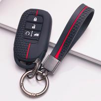 Anti Slip Car Key Protector for Honda Accord Civic CR V HR V Pilot Passport Odyssey Ridgeline Insight Clarity Fit Jazz with Keychain Key Fob Protector juoda